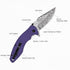 Pocket Folder Folding Knife: 3.14" Stainless Steel Blade, G10 Scales, Thumb Stud Liner Lock, EDC Knives for Outdoor Survival, Great Gifts for Men ...