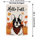 Hello Fall Garden Flag Boston Terrier Dog Pumpkins Double Sided Vertical Seasonal Autumn Outdoor Yard Lawn Decorations 12.5 x 18 Inch...