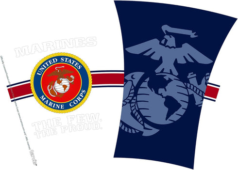 Tervis Marines Made in USA Double Walled Insulated Tumbler Travel Cup Keeps Drinks Cold & Hot, 24oz - No Lid, Pride...
