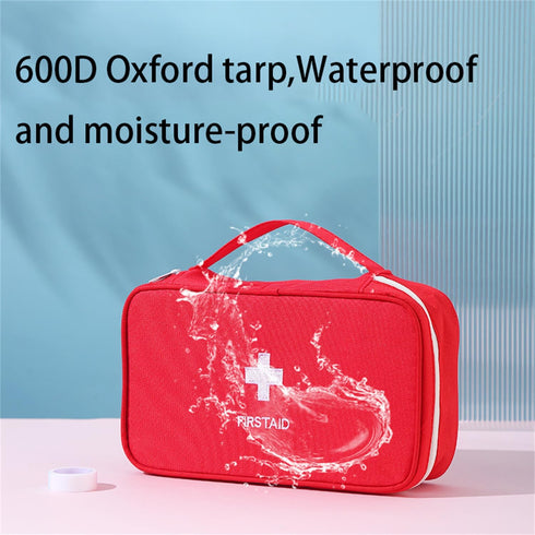 2Pack Portable Empty First Aid Bag Medical Storage Bag Mini Emergency Survival Pouch Bag for Camping Hiking Home Travel Red (2Pcs Red)...