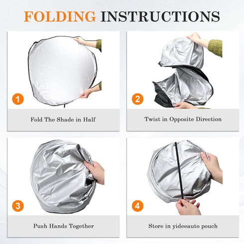 Windshield Sun Shade Car Window Shade UV Reflector Keeps Vehicle Cool Folding Sun Visor Heat and Sun Reflector (Ultra-Large 70 x 35 inches)...
