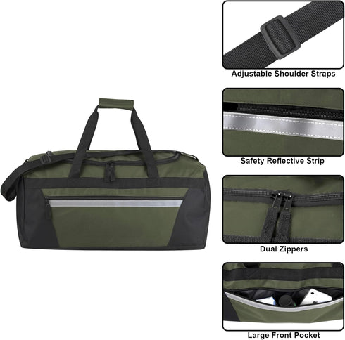40 Liter, 22 Inch Duffle Bag for Women Men Travel; Large Duffel Bag with Shoulder Strap, Sections...