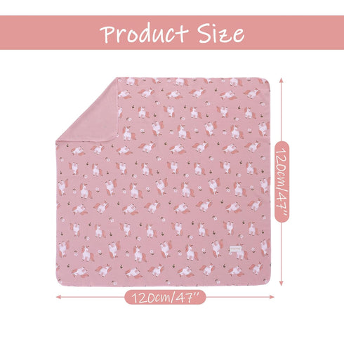 Miracle Baby Swaddle Blanket and Hat Set Newborn Swaddle Wrap Soft Stretchy Receiving Blanket for Baby Boys Girls, Large 47 x 47 inches (Pink)...