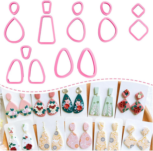 Keoker 15 Organic shape Clay Cutters for Polymer Clay Jewelry, Polymer Clay Cutters for Clay Earrings Jewerlry Making (ALL)...