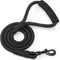 Mile High Life Dog Leash with Comfortable Padded Handle | Black Nylon Rope Dog Leash | Heavy Duty 6 Feet Dog Leashes (Black)...
