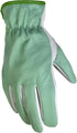 DIGZ 78221-26 Full Goatskin Leather Palm Gardening Gloves, Work Gloves with Safety Cuff, Light Green, Medium...