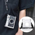 MUZIRI KINOKOO Clear EVO Case for Fujifilm Instax Mini EVO Instant Camera - Hard PVC Fuji Mini EVO Carrying Protective Case with Shoulder Strap -T...