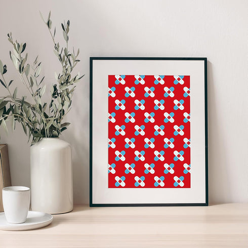 Whaline 60 Sheets Nurse Pattern Paper Thank You Nurses Scrapbook Specialty Paper Red Blue Double Sided Craft Paper For Nurse Doctor Grad DIY Card ...