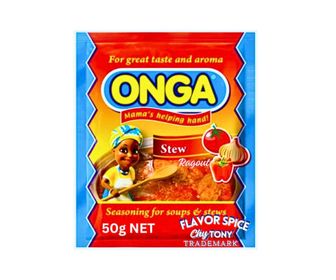Onga Stew Seasoning 50g (10, 1 PACK (LARGE SIZE) | With Jollof Rice Seasoning crafted with 100% Natural Herbs and Spices with No Additives 3.8oz (...