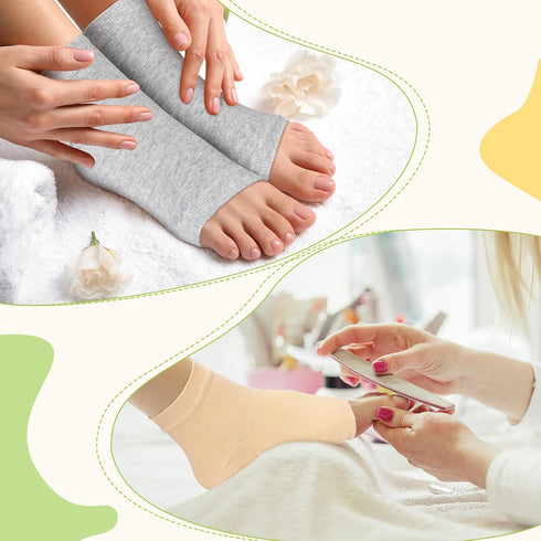 9 Pairs Toeless Socks for Women Cotton Pedicure Socks Flip Flop Open Toe Socks Women, Black Gray Pale Yellow, One Size...