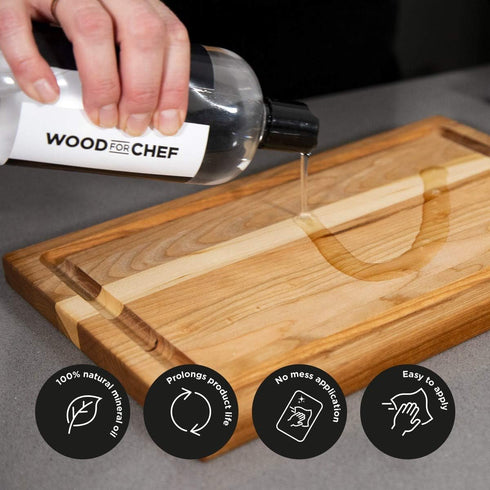 Cutting Board Food Grade Mineral Oil (8,5 oz) - Revitalize Cutting Board, Butcher Block, Countertops and Wood Utensils - Food Safe - Made in North...