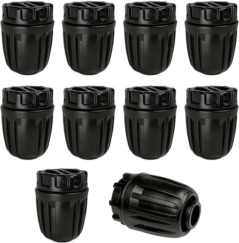 1/2 Inch Drip Irrigation Fittings End Caps, 10 Pack End Plugs for (1/2" ID x 0.6-0.63" OD)16mm DripTubing Connectors, Barbed Locked End Cap Connec...