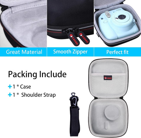 XANAD Hard Case for Fujifilm Instax Mini 12 / Mini 11 / Mini 10 / Mini 9 / Mini 8 / Mini 7 and for Fujifilm Instax Mini 99 Instant Camera (with Sh...