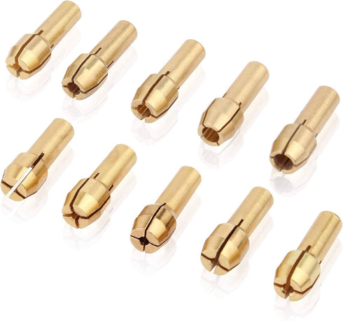 TOMALL Brass Collet Mini Electric Grinder Quick Change Drill Chuck Bit Sets 0.5-3.2mm (1/64 Inch to 1/8 Inch) Shank Diameter 4.3mm / 0.17'' for Ro...