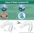 WATER SPO+Mouthguard for Sleeping,Mouth Guard,Night Guards Nighttime Protection Teeth,4 Pcs Mouth Guard for Sleeping at Night,Mouth Guards for Cle...