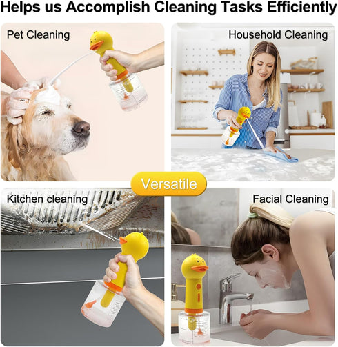 Electric Dog Cleaning Foam Machine Sprayer,Rechargable Soap Dispenser for Dog 1200mAh Ultra Long Standby, 350ML Capacity, IPX7 Waterproof, Deep Cl...
