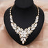 CSY Elegant Crystal Costume Jewelry Sets Flower Leaves Bridal Necklace Earrings Bracelet Set for Bride Bridesmaid Wedding Prom Dress Accessories...