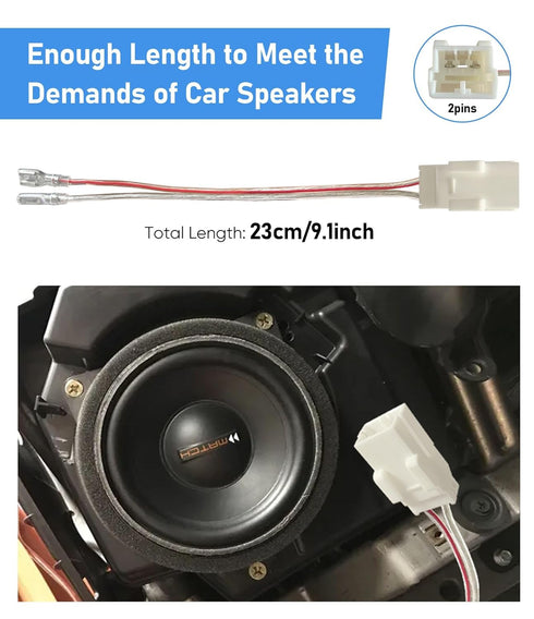 Car Front Rear Door Speaker Wiring Harness Connector Plug Replacement for 2002-2020 Jeep Wrangler JK, Chrysler,Dodge Vehicles,Install Aftermarket ...