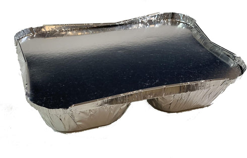 Disposable Aluminum Foil Tray with Paper Board Lids (Pack of 20 sets) – 3 Compartment Foil Pan...