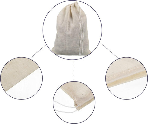 Pangda 30 Pack Muslin Drawstring Cotton Bags for Gifts (5 x 7 Inch)...
