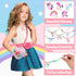 FLYINGSEEDS Unicorn Jewelry Making Kit, 5 Rubber Necklaces and Charms with 100 Big Holes Beads Toy Set, Beading Arts and Crafts, Ideal Gifts for G...