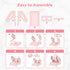 Label Holder Thermal Label Holder for Rolls and Fanfold Labels Shipping Label Stand Desktop Printer DIY Accessory Supplies for Home, Office (Pink)...