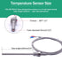 Twidec/2M NPT 1/4"inch (6X100MM) Pipe Thread Temperature Sensor Probe Two Wire Temperature Controller (0~600?) 304 Stainless Steel K Type Thermoco...