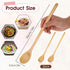 2 Pieces Wooden Cooking Spoons Bamboo Cooking Spoon Non Stick Cookware Serving Spoon Kitchen Utensils Long Handle Wood Spoon for Stirring, Flippin...