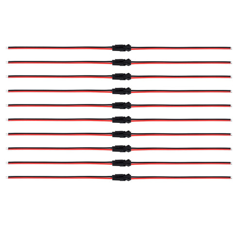 22 AWG JST SM 2 Pin Plug Male and Female Connector Adapter with 135 mm Electrical Cable Wire for LED Light, 20 Pairs...