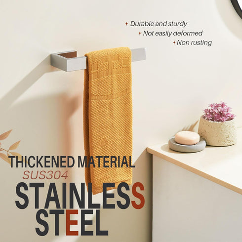 KOKOSIRI Hand Towel Bars Bath Towel Holder Brushed Nickel Wall Mount Kitchen Towels Rack Bathroom Hardware Stainless Steel, B3009BR...
