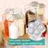 2 PCS Travel Spice Containers, 5 in 1 Camping Seasoning Jars, Clear Plastic Condiment Bottle for Camper, Hiking, BBQ, Picnic...