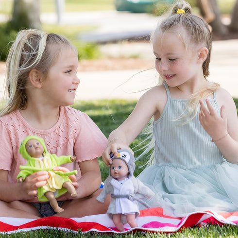 ADORA Bath Time Baby Tots Collection, 8.5" Baby Doll and Clothes Set, Made with Fresh Powder Scent, Machine Washable and Exclusive QuickDri Vinyl ...