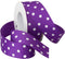Morex Ribbon Grosgrain Dot 1-1/2-Inch by 20-Yard Spool, Purple with White Dots (Model: 3908.38/20-465)...