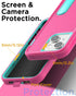 AICase for iPhone 14 Case Built-in Kickstand with Glass Screen Protector+Camera Lens,Heavy Duty Drop Protection Full Body Rugged Shockproof Milita...