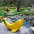 Lhocm Cute Banana Dolphin Home Decor Garden Statues, Funny Dolphin Ornaments Handmade Garden Gnomes for Garden, Home, Living Room, Office, Pool De...
