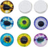 JJG 20PCS 30mm Dragon Eyes Round Glass Cabochon Flatback Jewelry Findings Animals Eyes Doll Eye Dome Cameo Pendant Settings In Pairs...