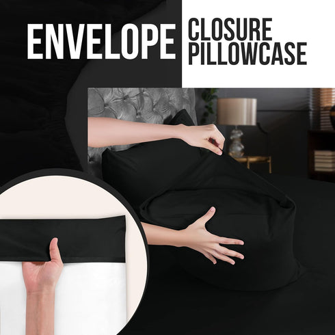 Utopia Bedding King Pillow Cases - 4 Pack - Envelope Closure - Soft Brushed Microfiber Fabric - Shrinkage and Fade Resistant Pillow Covers King Si...