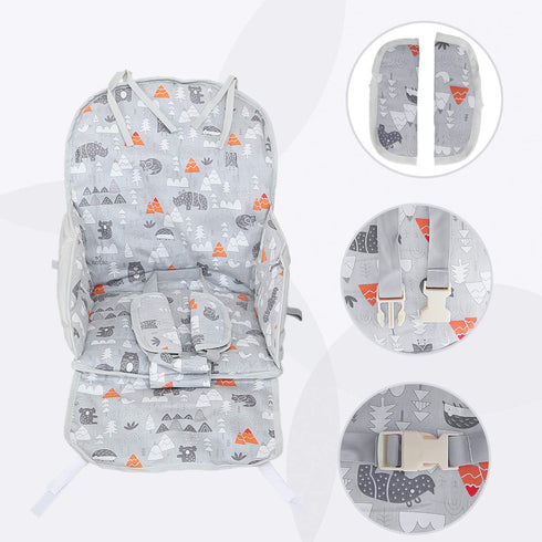 High Chair Pad, High Chair Cushion, Cute Pattern, Comfortable Seat Belt Design, Soft and Comfortable Seat Cushion Breathable Pad, Baby Sits More S...