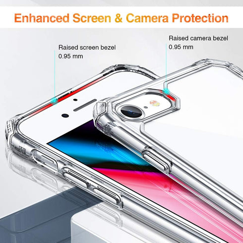 ESR for iPhone SE (2022) Case, iPhone SE (2020) and iPhone 8, Military-Grade Protection, Shock-Absorbing Corners, Yellowing-Resistant Back, Phone ...