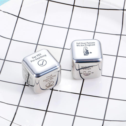 Funny Iron Gifts for 6th Anniversary - 6 Year Wedding for Her Him Date Night Ideas for Couples Food Decision Dice Christmas Birthday Gifts for Boy...