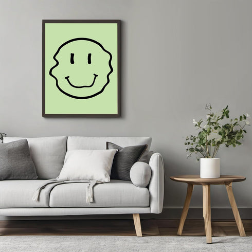 Posterizer 1 pcs-cute melting smiley face-minimalistic wall art-Comedy Art-Miscellaneous-Gift for Girls, Boys, Teens-decor for Boys, Teens Bedroom...