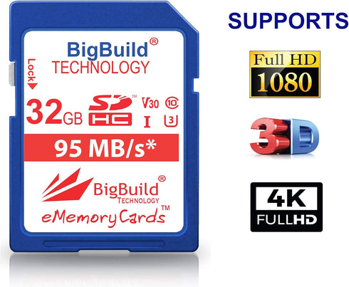 32GB UHS-I U3 95MB/s Memory Card for Canon PowerShot SX420 IS, SX430 IS, SX520 HS, SX530 HS, SX540 HS, SX60 HS, SX610 HS, SX620 HS, SX710 HS, SX72...