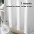Titanker Fabric Shower Curtain Liner Washable, 72 x 65 Inches, White Shower Liner Fabric with 2 Magnets, Bathroom Polyester Shower Liner Waterproo...