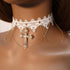 Crucifixion Necklace for Women Cross Pendant Gothic Lace Choker...