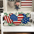 4th of July Cartoon Mouse Patriotic Lumbar Decorative Throw Pillow Cover 12 x 20, Rectangular America USA Eucalyptus Leaves Outdoor Home Decor, Am...