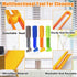 4 Pack Blinds Duster, Window Blinds Cleaner Duster Brush with 4 Microfiber Sleeves, Blinds Cleaning Tools for Window Blinds, Air Conditioner Vents...