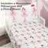 EVERYDAY KIDS Toddler Fitted Sheet and Pillowcase Set -Born to Dance Ballerina- Soft Microfiber, Breathable and Hypoallergenic Toddler Sheet Set...