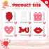 12 Pcs Valentine's Day Cleaning Sponges Cute Kitchen Scrub Sponges Heart Lip Bear Rose Sponge Temperature Sensitive Non Scratch Household Cleaning...