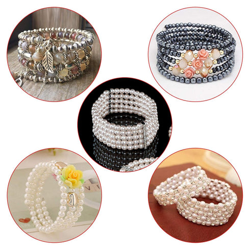 500 Loops Jewelry Wire Memory Beading Wire Steel Memory Wire Cuff Bangle Bracelet for Jewelry Making Supplies Art Creation Bracelet Necklace DIY C...
