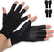 Donfri 2 Pairs Copper Infused Compression Arthritis Gloves, Fingerless Carpal Tunnel Pain Relief Gloves For Men Women, Hand Support Wrist Brace Rh...